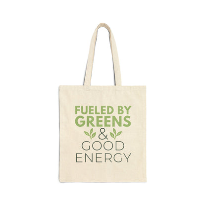 Vegan Tote Bag Plants Bag Fueled By Greens and Good Energy Uplifting Gifts for Gardening Moms, Plant Based Lifestyle Botanical Bag