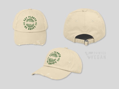 Kale Vintage Vegan Hat Plant Lover Gift, Gardening Hat Plant Based Apparel, Funny Kale Hat Eco Friendly Streetwear