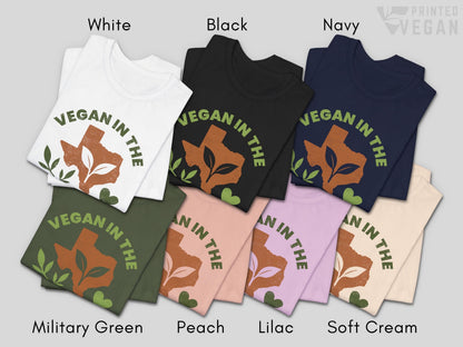 Texas Shirt Lone Star Shirt Vegan In Texas, Plant Lover Gift for Gardener, Texas Gardening Shirt