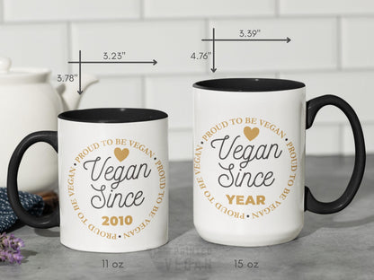 Custom Vegan Gift Custom Vegan Mug Custom Year Gift for Vegan Mom Gift for Vegan Grandma, Plant Lover Gift for Gardening Moms
