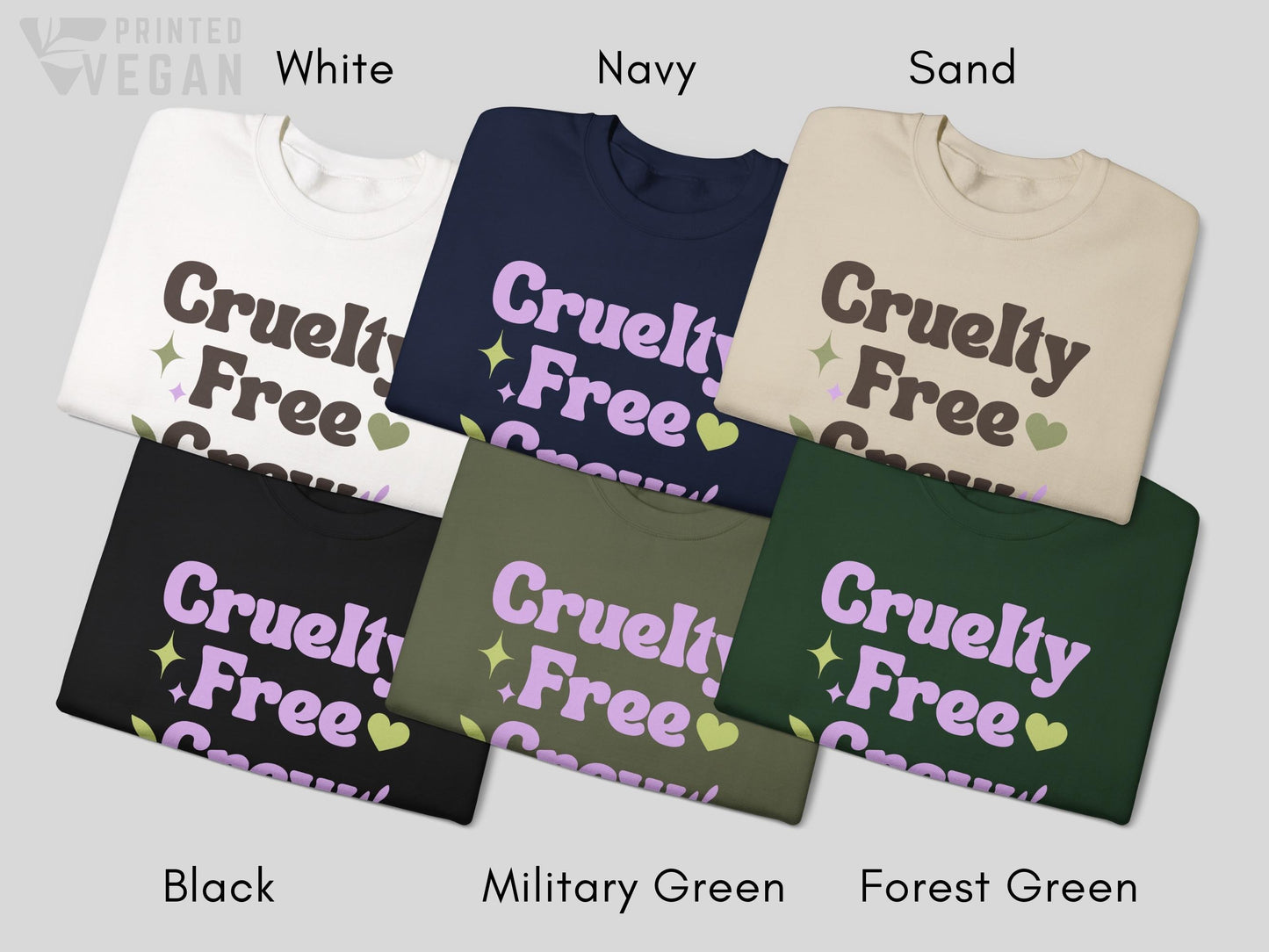 Cruelty Free Crew Vegan Sweatshirt Vegan Group Gift for Vegan Club Animal Rights, Plant Lover Sweatshirt Plant Mom Shirt