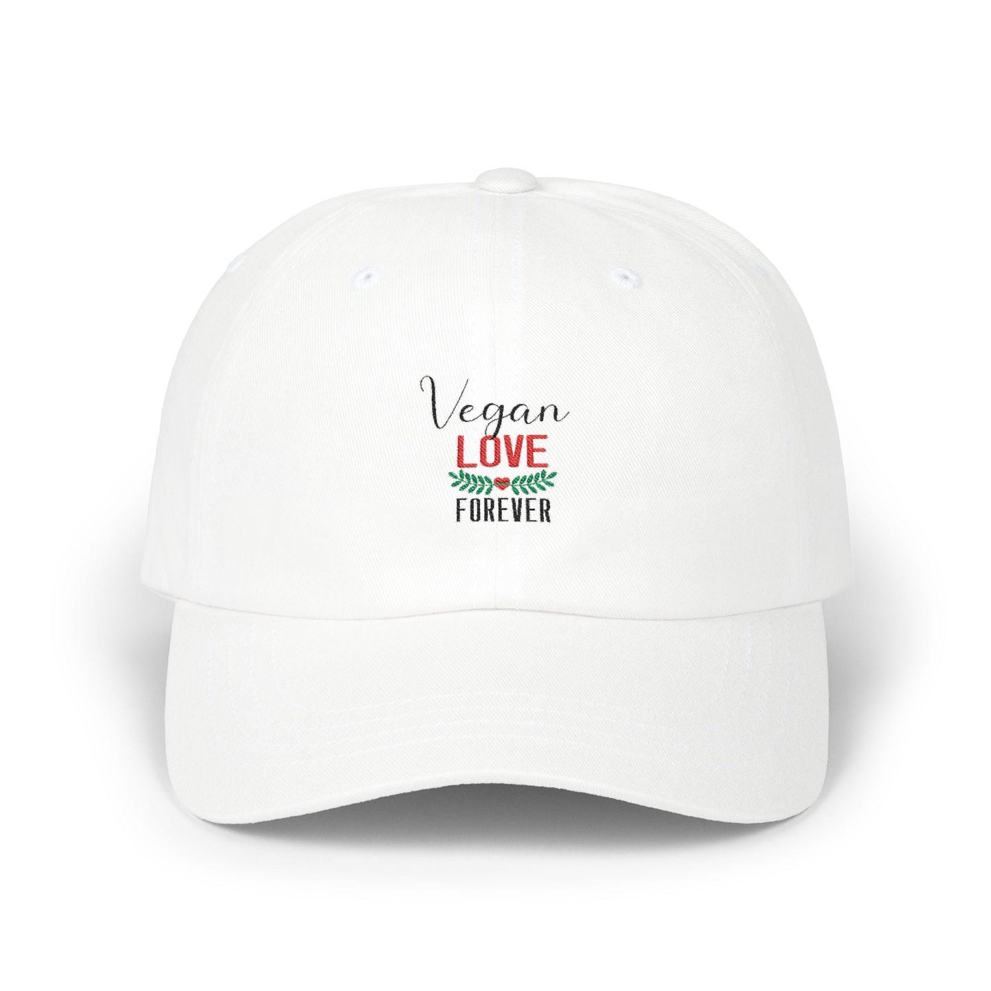 Vegan Love Forever Cap | Embroidered Floral Dad Hat