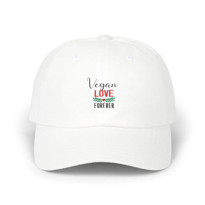 Vegan Love Forever Cap | Embroidered Floral Dad Hat