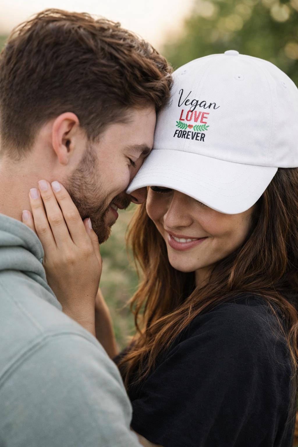 Vegan Love Forever Cap | Embroidered Floral Dad Hat