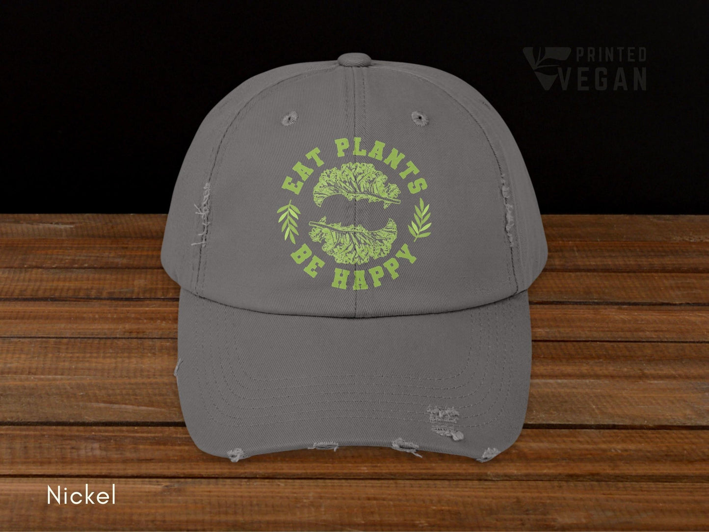 Kale Vintage Vegan Hat Plant Lover Gift, Gardening Hat Plant Based Apparel, Funny Kale Hat Eco Friendly Streetwear