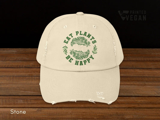 Kale Vintage Vegan Hat Plant Lover Gift, Gardening Hat Plant Based Apparel, Funny Kale Hat Eco Friendly Streetwear