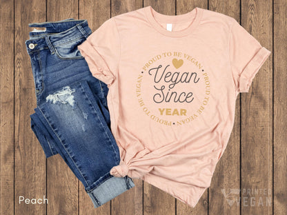 Custom Vegan Gift Custom Vegan Shirt Custom Year Gift for Vegan Mom Gift for Vegan Grandma, Plant Lover Gift for Gardening Moms