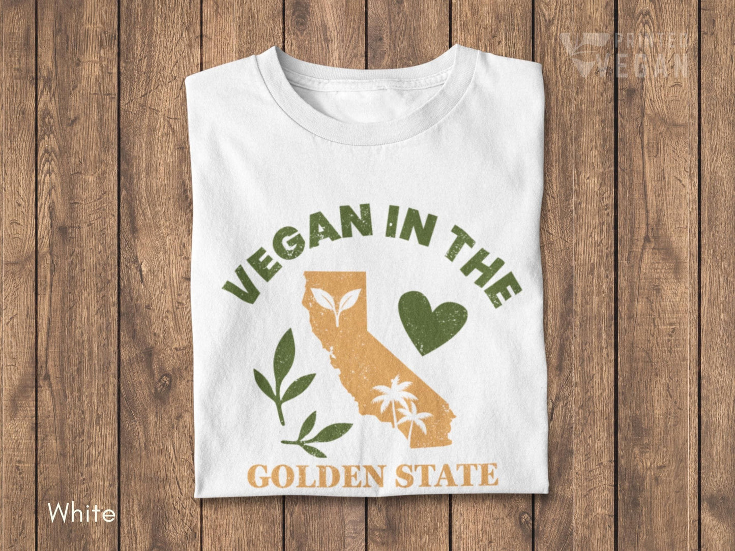 California Shirt Golden State Shirt Vegan In Cali, Plant Lover Gift for Gardener, California Gardening Shirt
