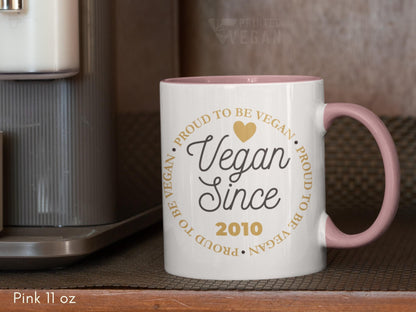 Custom Vegan Gift Custom Vegan Mug Custom Year Gift for Vegan Mom Gift for Vegan Grandma, Plant Lover Gift for Gardening Moms