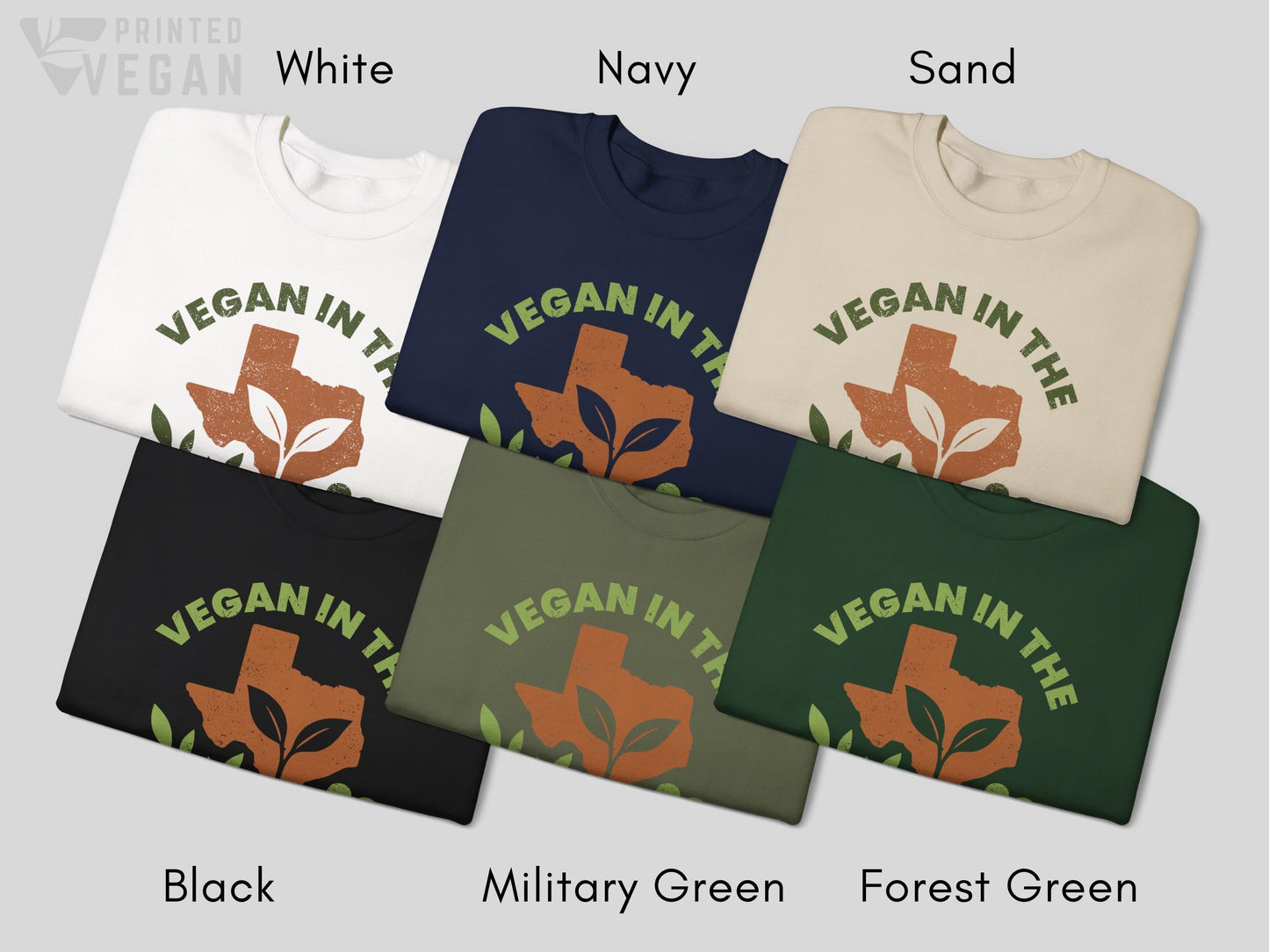 Texas Sweatshirt Lone Star Shirt Vegan In Texas, Plant Lover Gift for Gardener, Texas Gardening Shirt