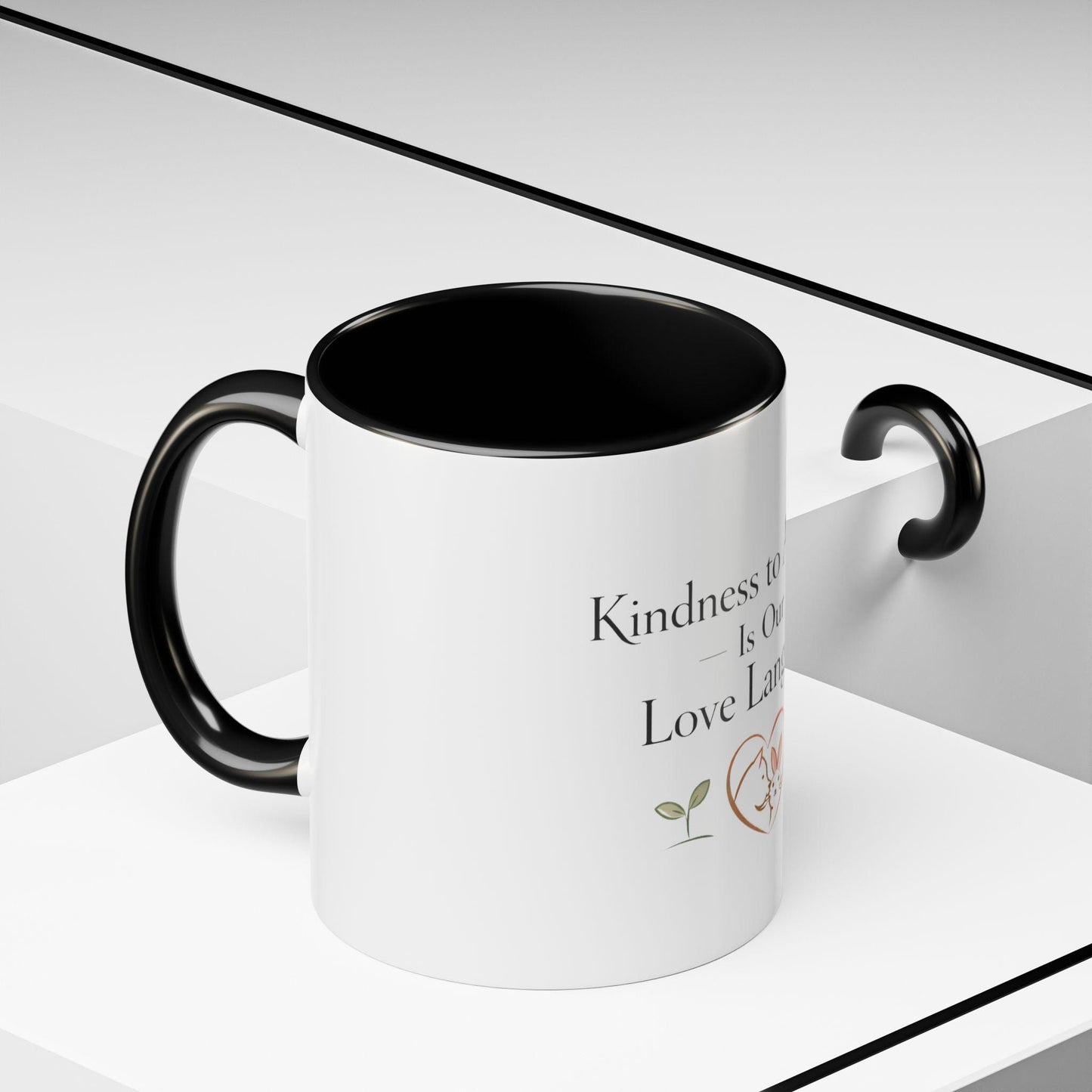 Kindness to Animals Is Our Love Language Mug Vegan Gift Compassion Quote Coffee Cup