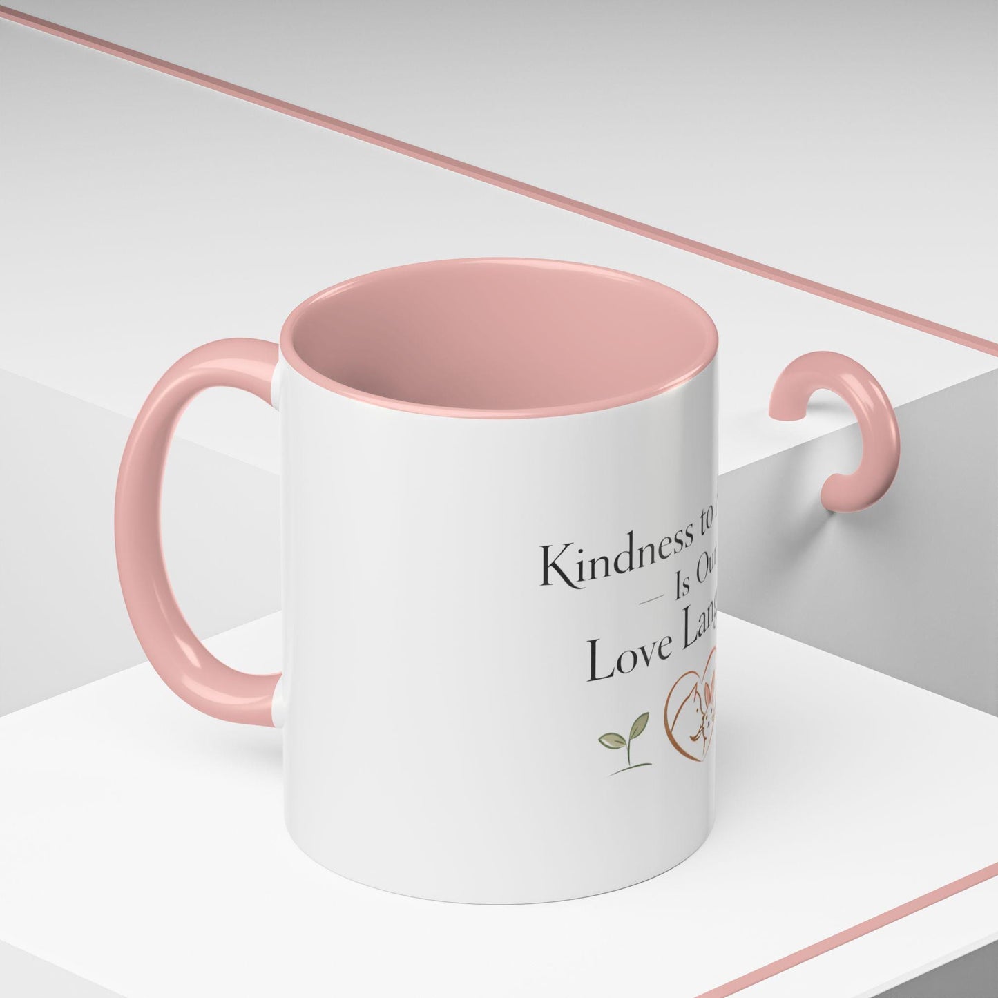 Kindness to Animals Is Our Love Language Mug Vegan Gift Compassion Quote Coffee Cup