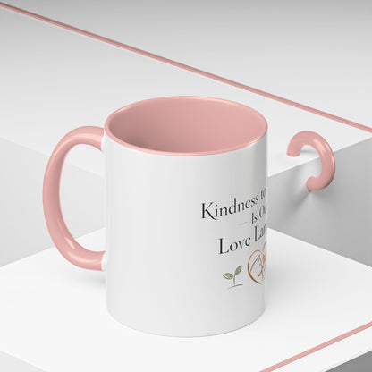 Kindness to Animals Is Our Love Language Mug Vegan Gift Compassion Quote Coffee Cup