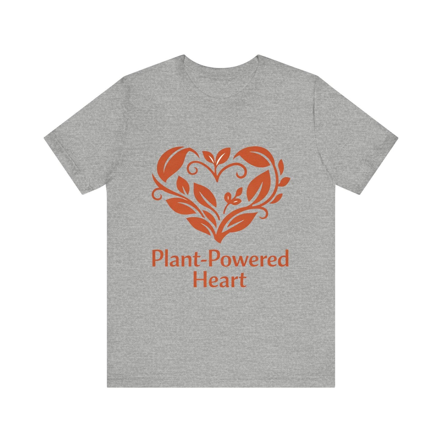 Plant Powered Heart Shirt Vegan Love Graphic Tee Kindness Inspired Unisex Shirt