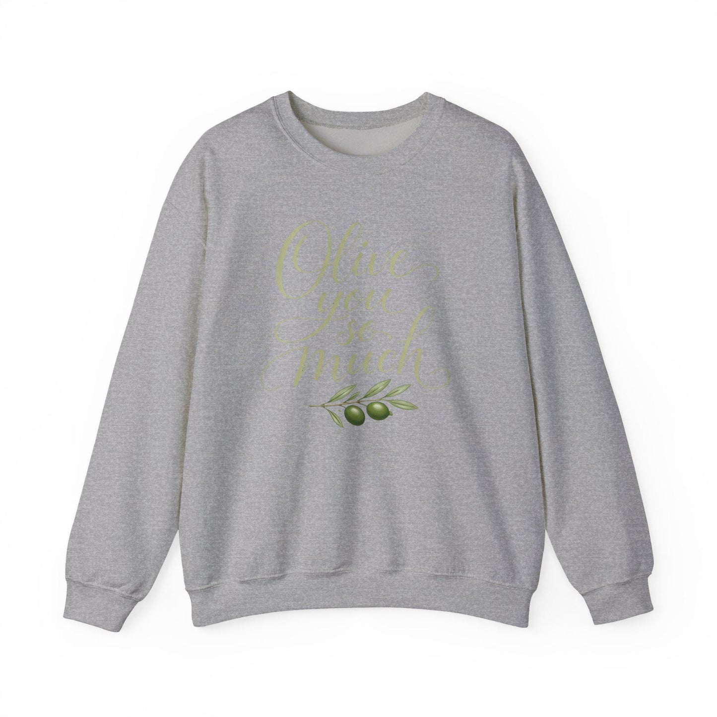 Olive You So Much Crewneck Sweatshirt Vegan Love Plant Based Valentine Gift Unisex