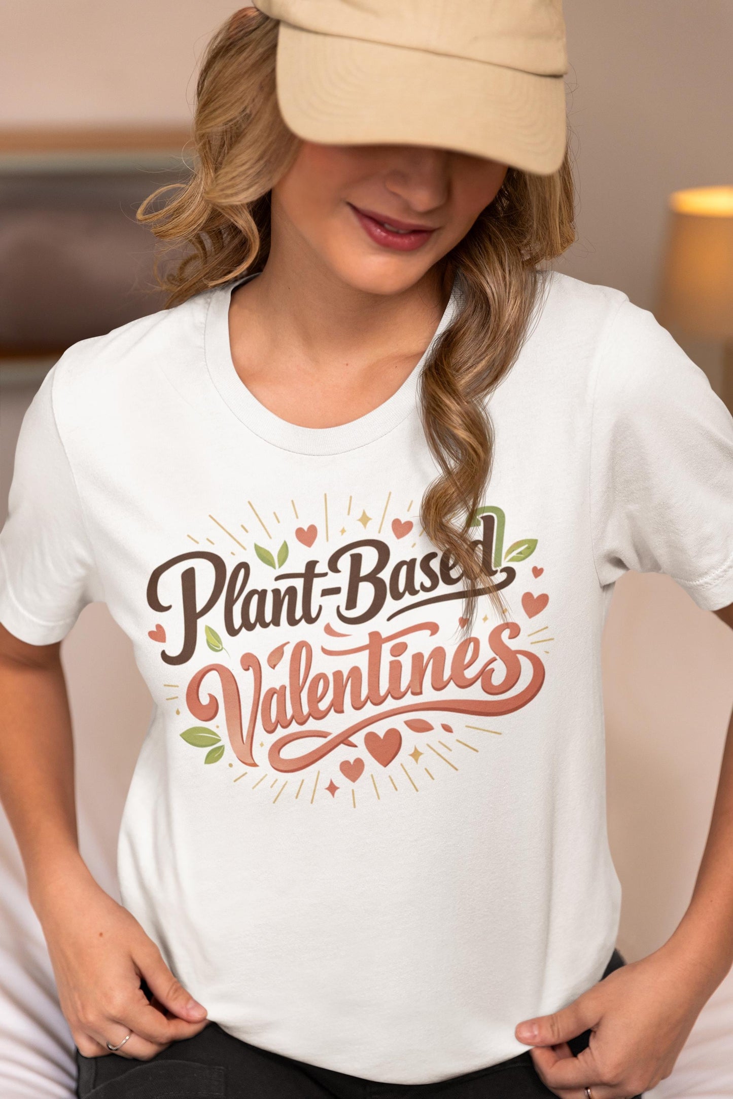 Plant Based Valentines Shirt Unisex Bella Canvas 3001 Vegan Love Plant Lover Tee