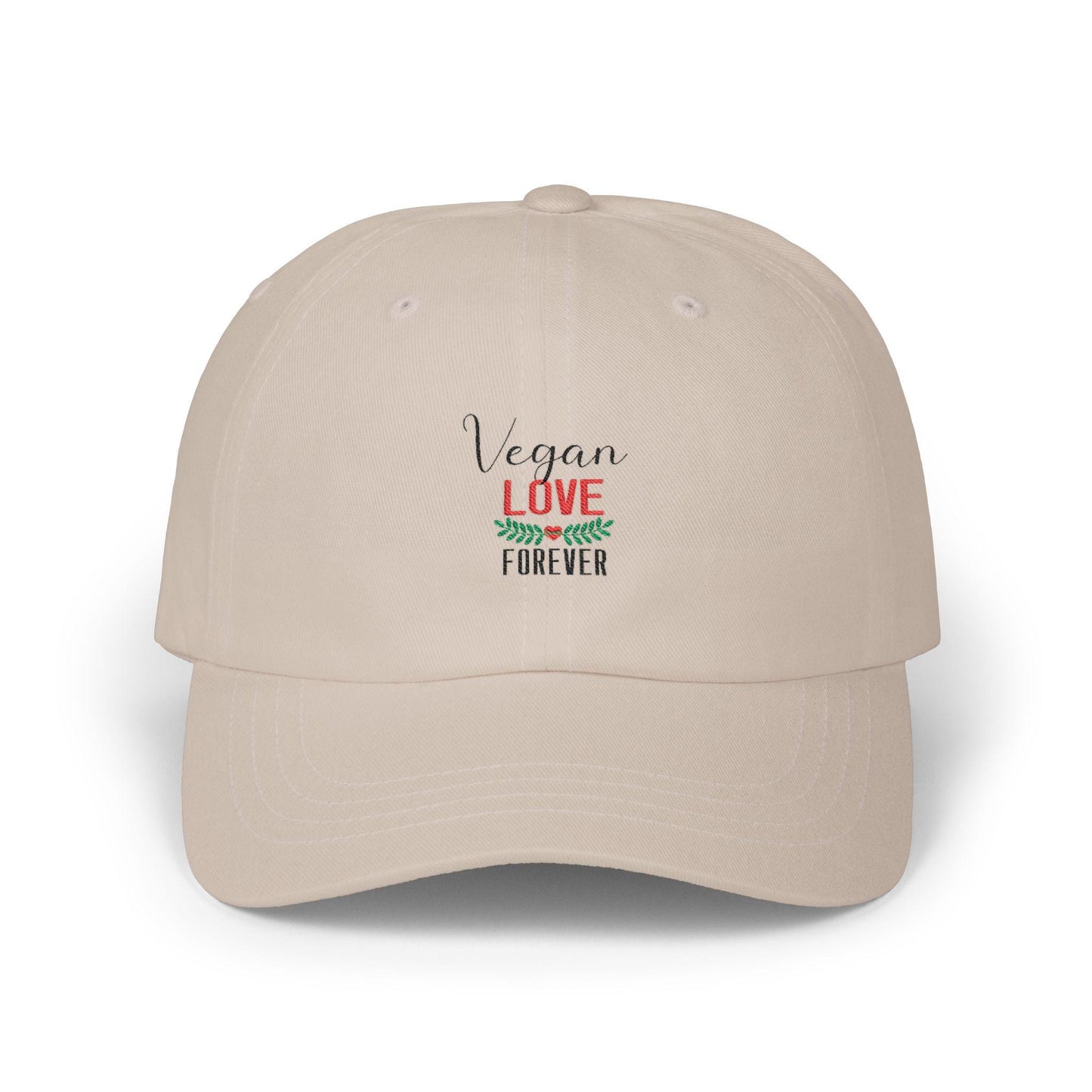 Vegan Love Forever Cap | Embroidered Floral Dad Hat