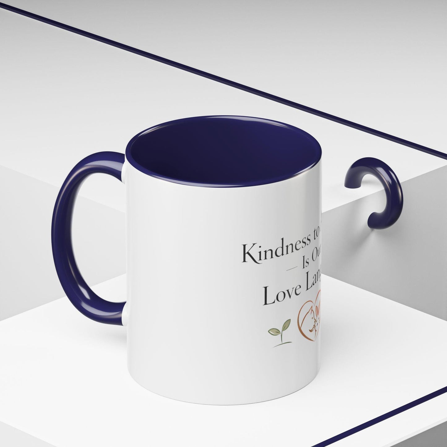 Kindness to Animals Is Our Love Language Mug Vegan Gift Compassion Quote Coffee Cup
