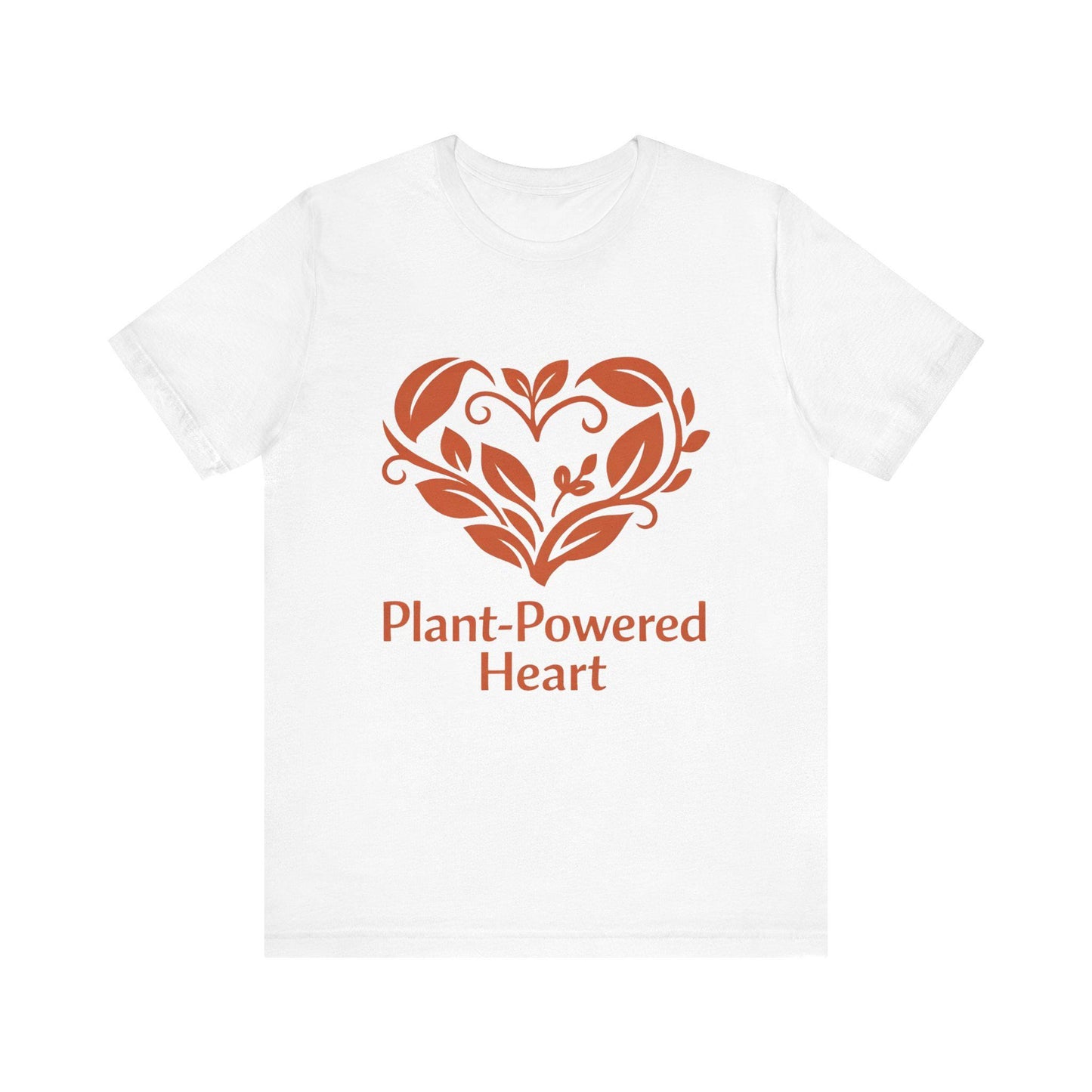 Plant Powered Heart Shirt Vegan Love Graphic Tee Kindness Inspired Unisex Shirt