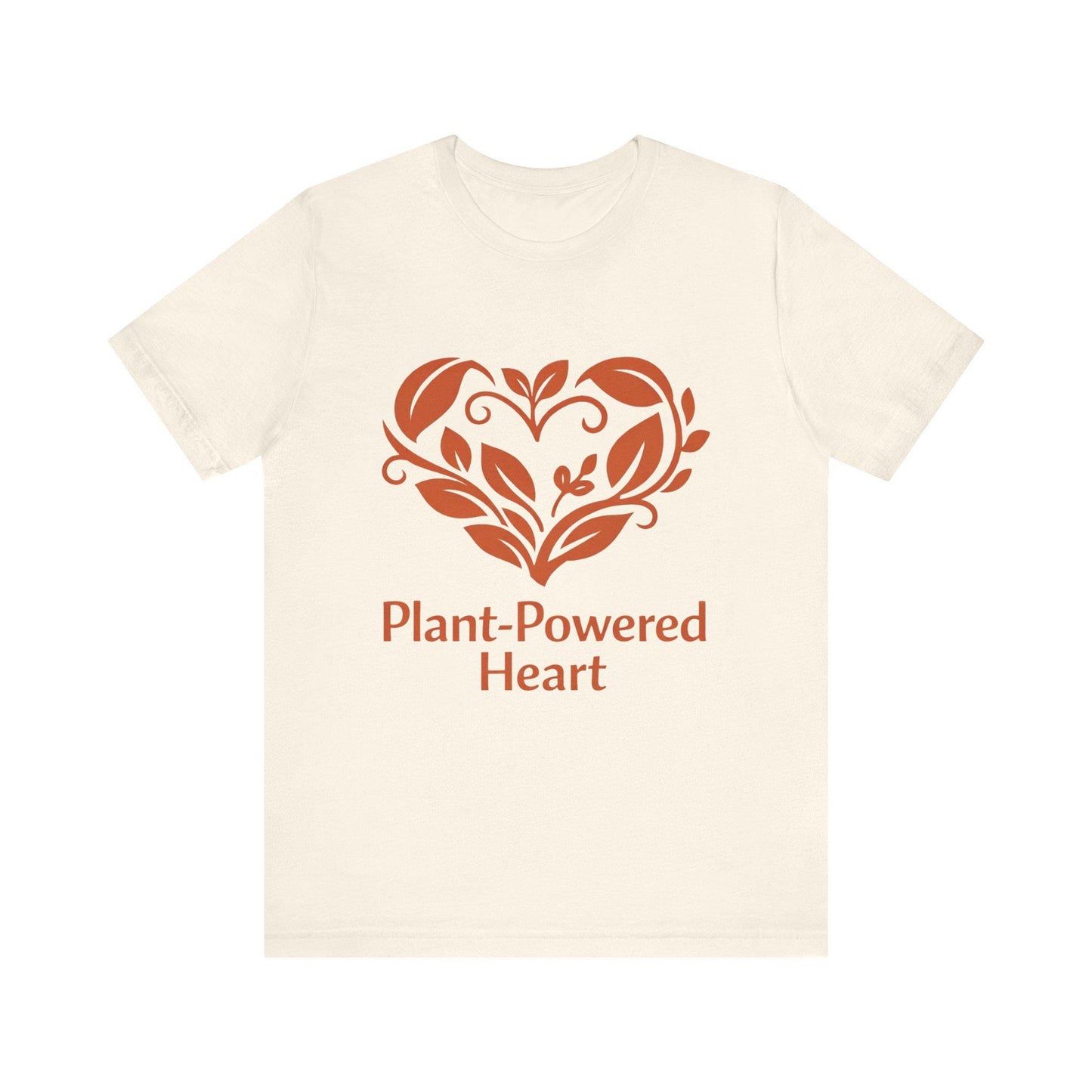 Plant Powered Heart Shirt Vegan Love Graphic Tee Kindness Inspired Unisex Shirt