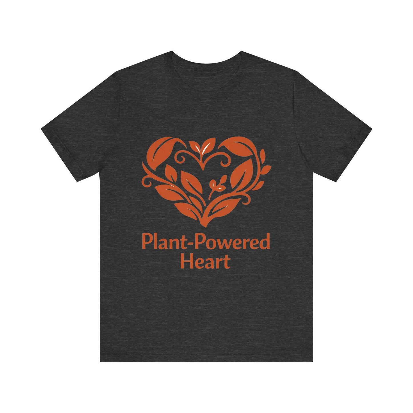 Plant Powered Heart Shirt Vegan Love Graphic Tee Kindness Inspired Unisex Shirt