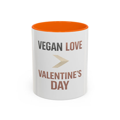 Vegan Love Over Valentine Day Mug Plant Based Coffee Cup Valentine Gift