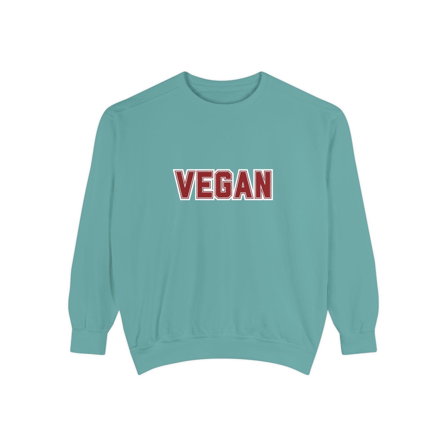 Vegan Lettering Sweatshirt | Bold Collegiate Graphic Crewneck | Plant Based Graphic Shirt | Unisex Varsity Style