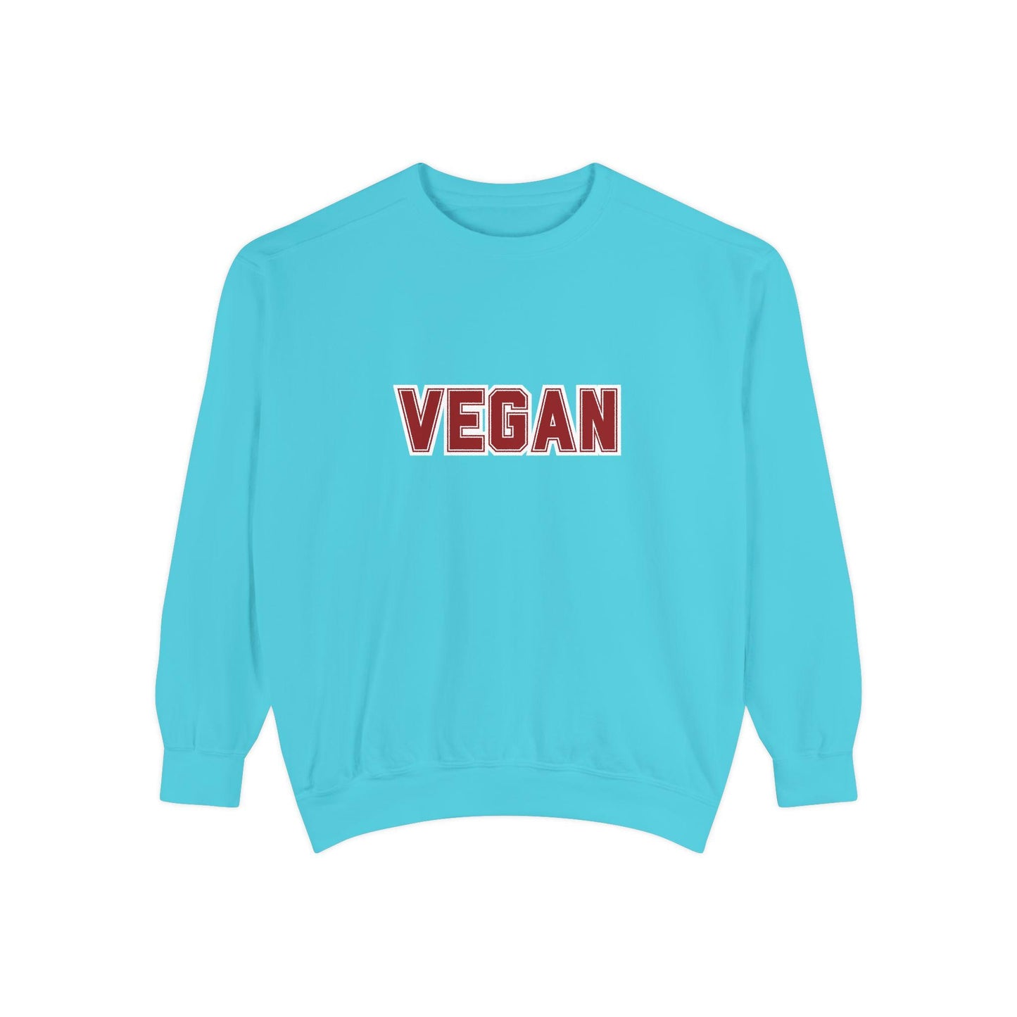 Vegan Lettering Sweatshirt | Bold Collegiate Graphic Crewneck | Plant Based Graphic Shirt | Unisex Varsity Style
