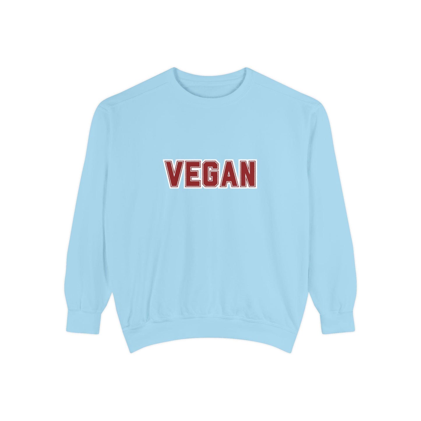 Vegan Lettering Sweatshirt | Bold Collegiate Graphic Crewneck | Plant Based Graphic Shirt | Unisex Varsity Style