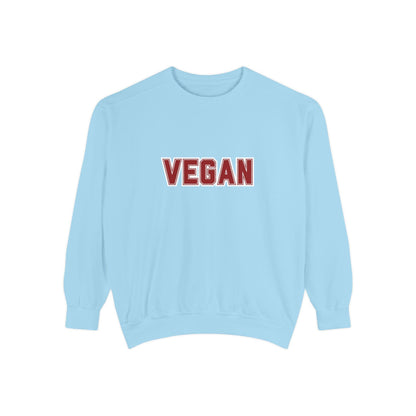Vegan Lettering Sweatshirt | Bold Collegiate Graphic Crewneck | Plant Based Graphic Shirt | Unisex Varsity Style