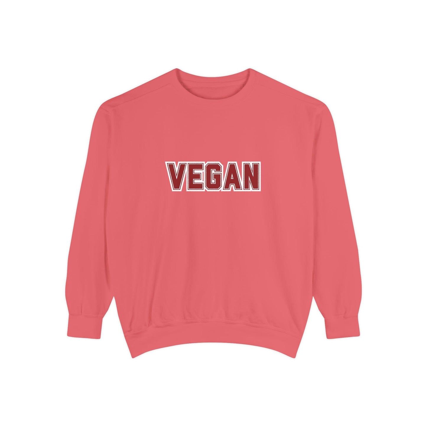 Vegan Lettering Sweatshirt | Bold Collegiate Graphic Crewneck | Plant Based Graphic Shirt | Unisex Varsity Style