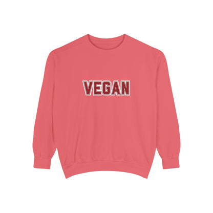 Vegan Lettering Sweatshirt | Bold Collegiate Graphic Crewneck | Plant Based Graphic Shirt | Unisex Varsity Style