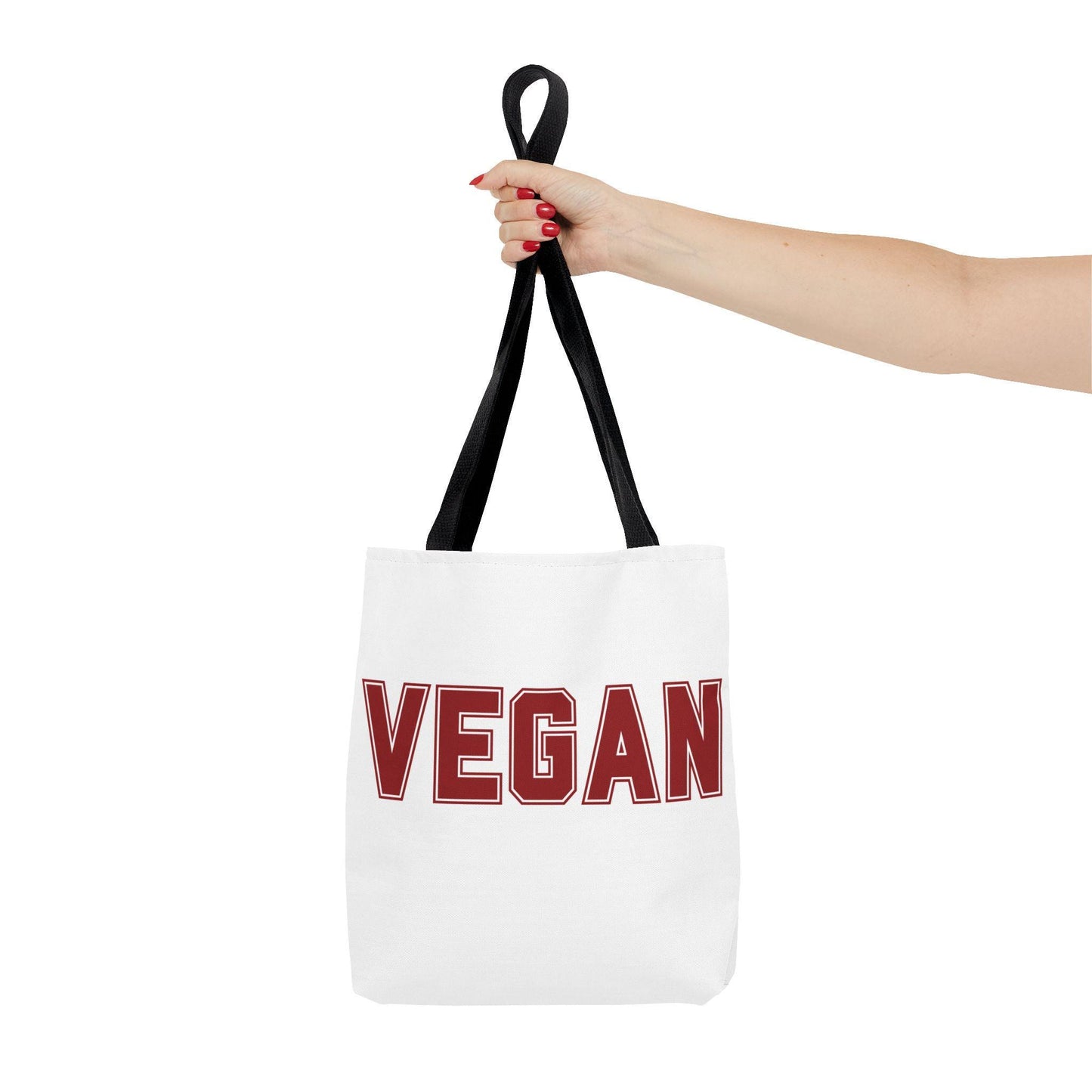 VEGAN College Style Tote Bag | Varsity Lettering Reusable Bag