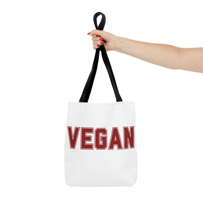 VEGAN College Style Tote Bag | Varsity Lettering Reusable Bag