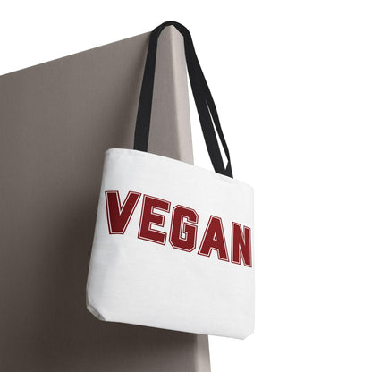 VEGAN College Style Tote Bag | Varsity Lettering Reusable Bag