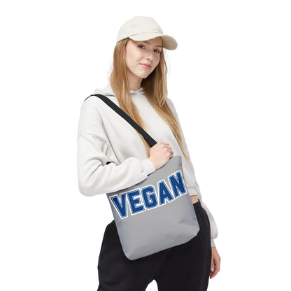 VEGAN College Style Tote Bag | Varsity Lettering Reusable Bag