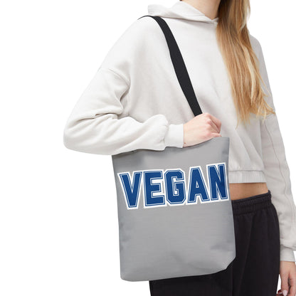 VEGAN College Style Tote Bag | Varsity Lettering Reusable Bag