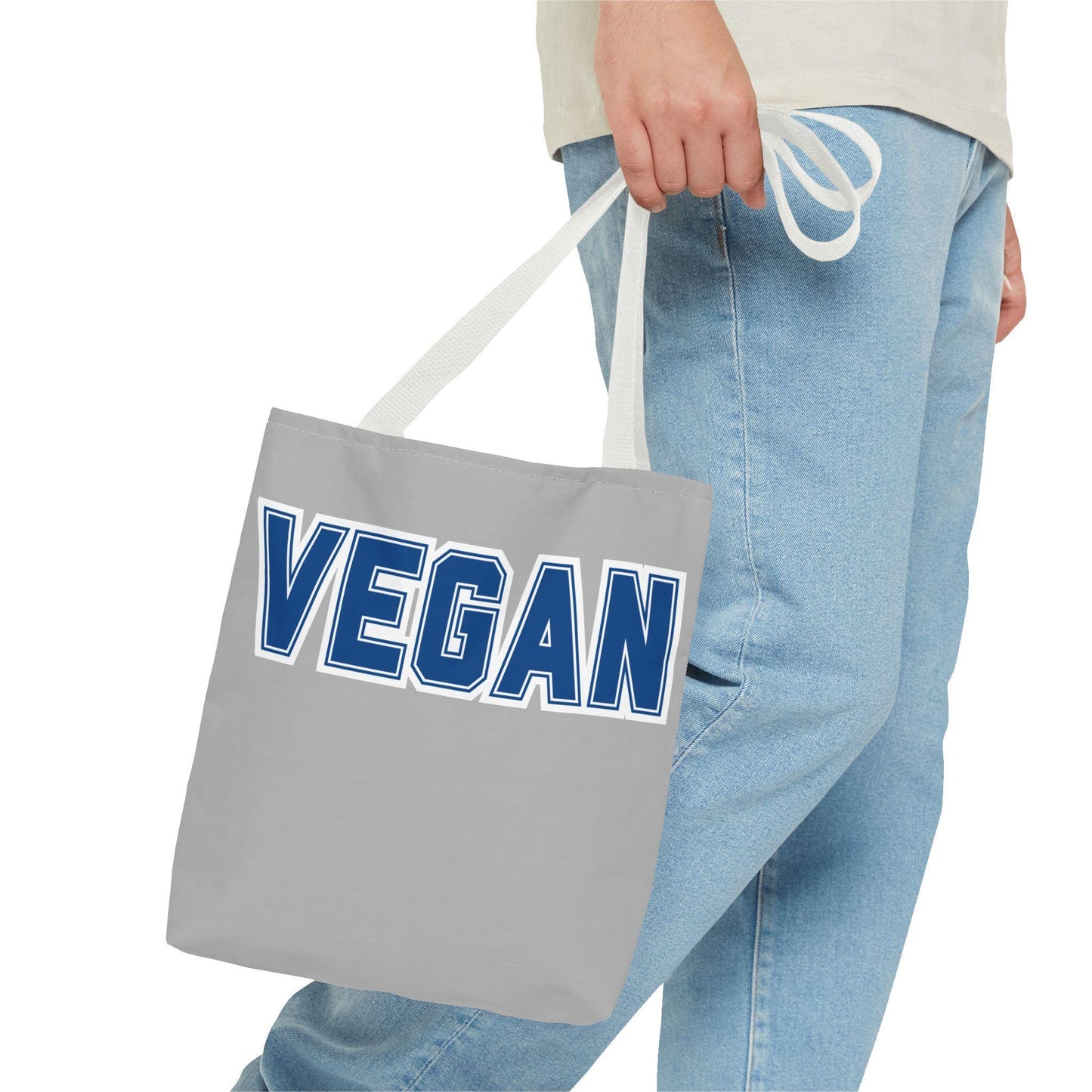 VEGAN College Style Tote Bag | Varsity Lettering Reusable Bag