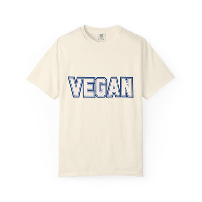 VEGAN Word Collegiate Graphic Tee | Comfort Colors Varsity Statement Shirt - Unisex Vegan Themed Top
