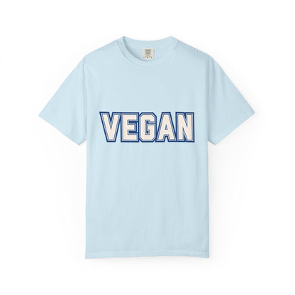 VEGAN Word Collegiate Graphic Tee | Comfort Colors Varsity Statement Shirt - Unisex Vegan Themed Top