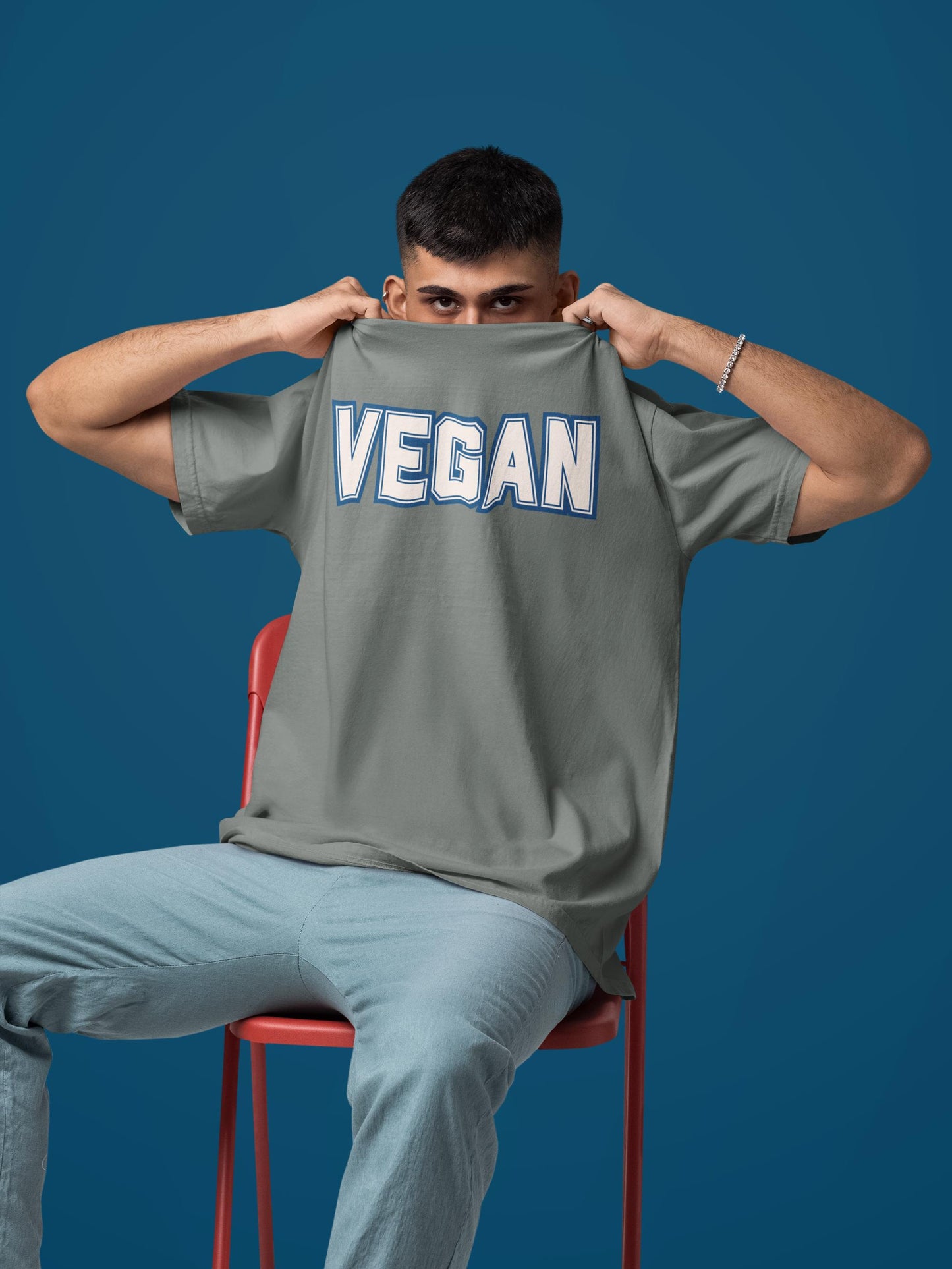 VEGAN Word Collegiate Graphic Tee | Comfort Colors Varsity Statement Shirt - Unisex Vegan Themed Top