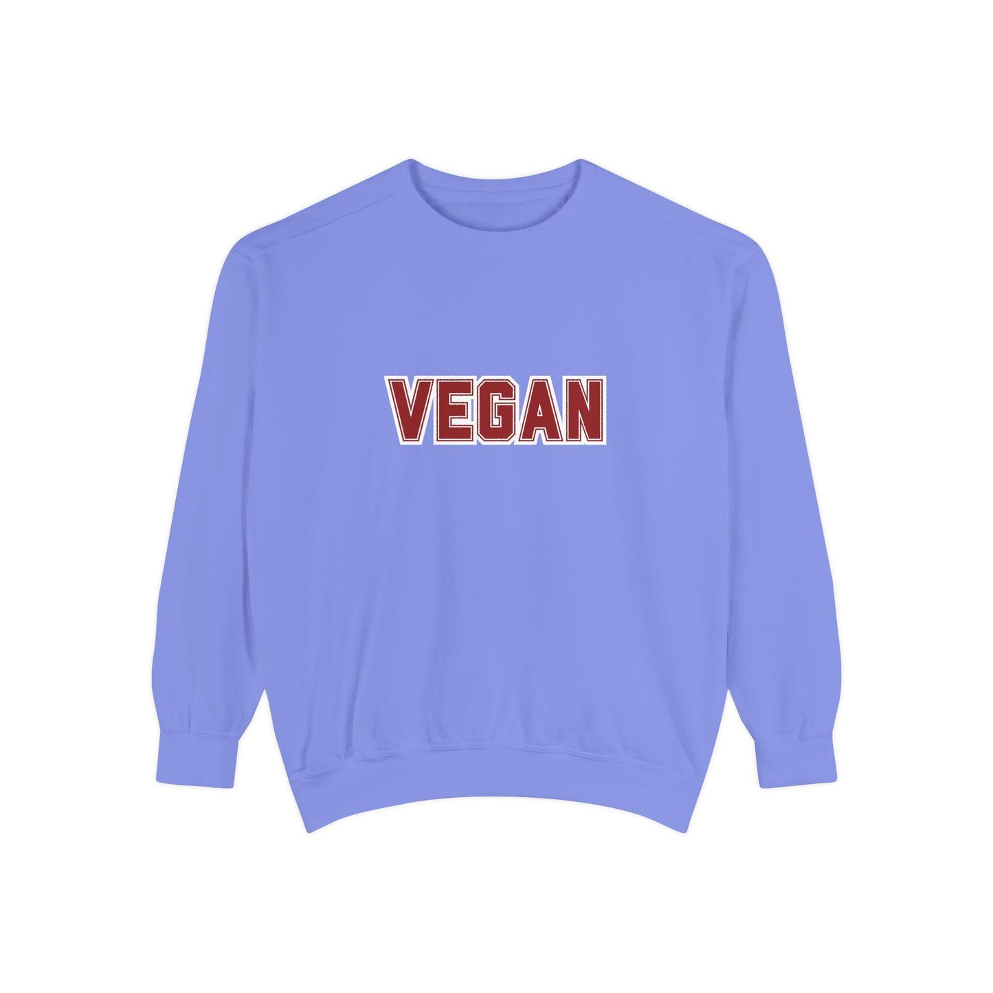 Vegan Lettering Sweatshirt | Bold Collegiate Graphic Crewneck | Plant Based Graphic Shirt | Unisex Varsity Style