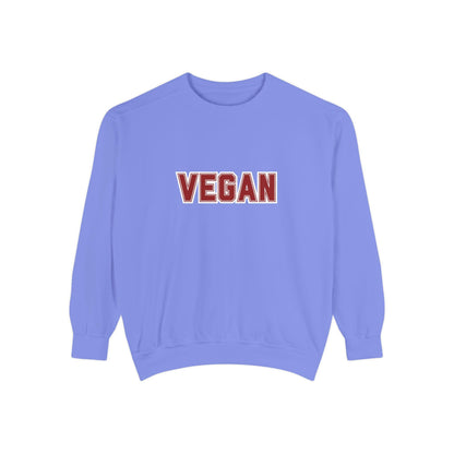 Vegan Lettering Sweatshirt | Bold Collegiate Graphic Crewneck | Plant Based Graphic Shirt | Unisex Varsity Style