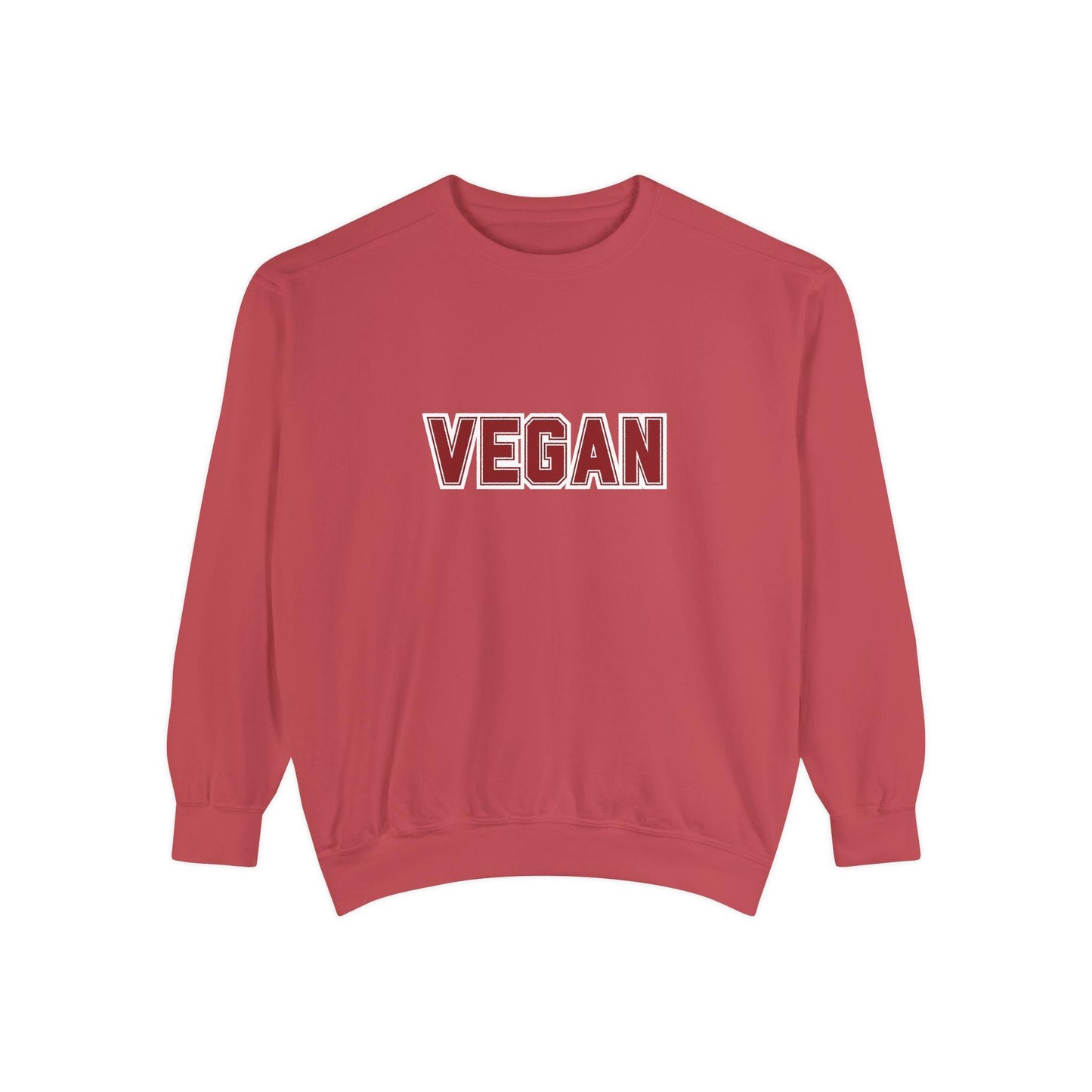 Vegan Lettering Sweatshirt | Bold Collegiate Graphic Crewneck | Plant Based Graphic Shirt | Unisex Varsity Style