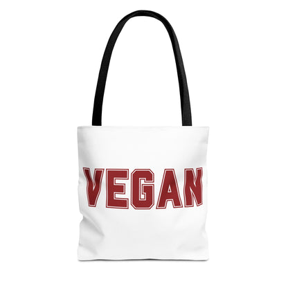 VEGAN College Style Tote Bag | Varsity Lettering Reusable Bag