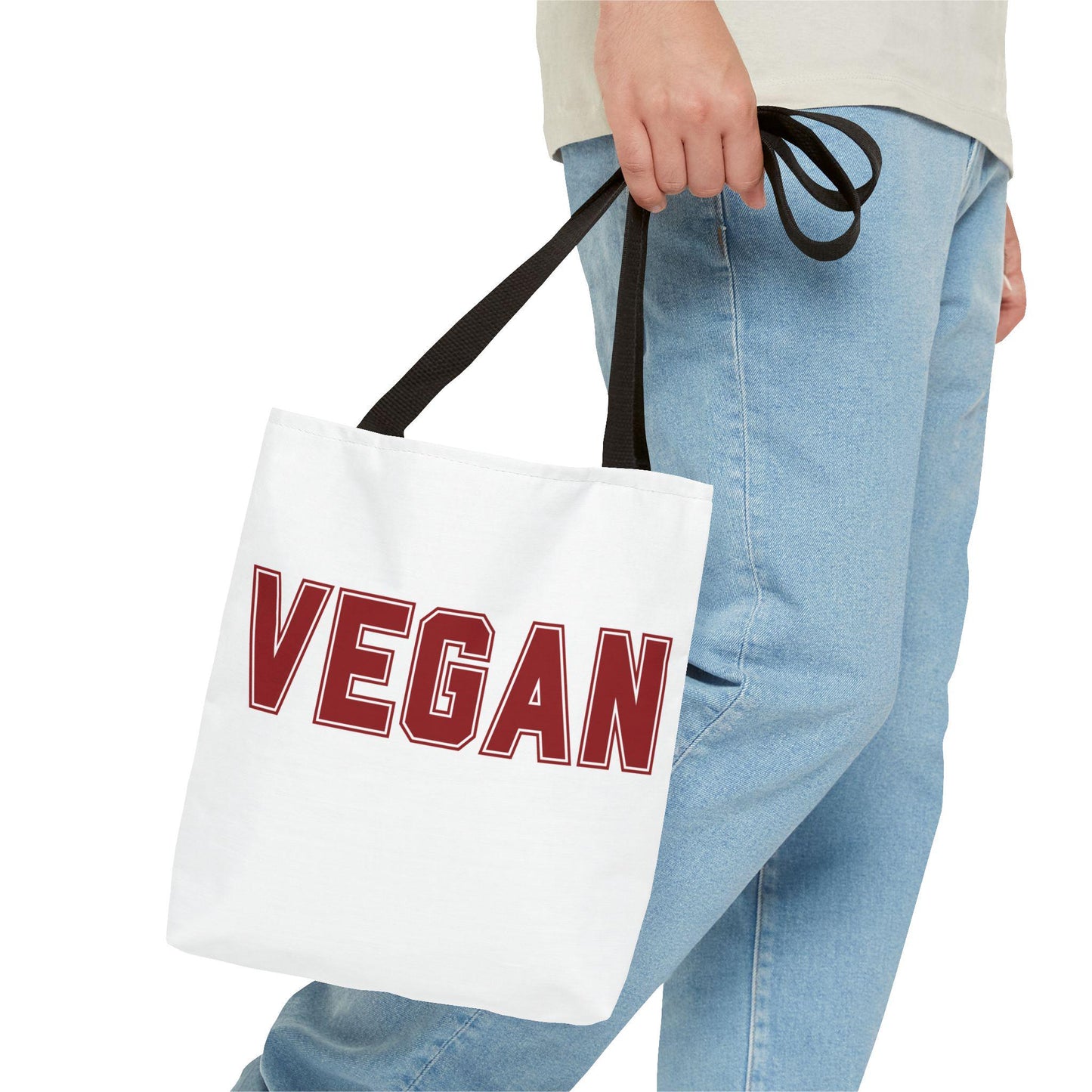 VEGAN College Style Tote Bag | Varsity Lettering Reusable Bag