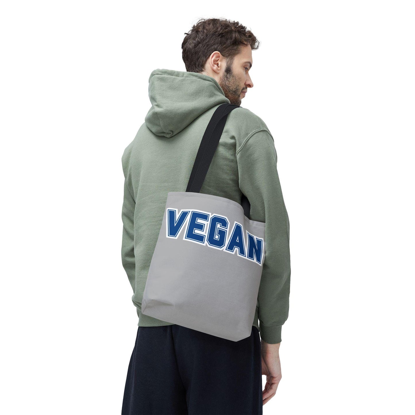 VEGAN College Style Tote Bag | Varsity Lettering Reusable Bag