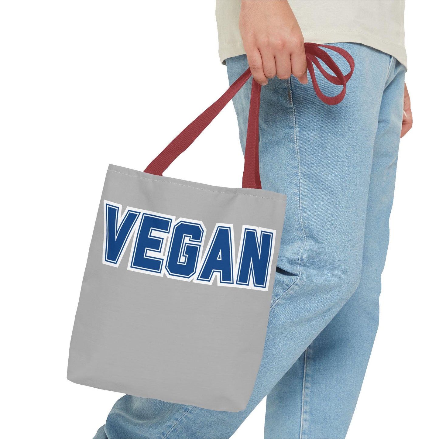 VEGAN College Style Tote Bag | Varsity Lettering Reusable Bag