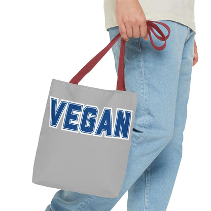 VEGAN College Style Tote Bag | Varsity Lettering Reusable Bag