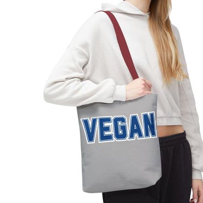 VEGAN College Style Tote Bag | Varsity Lettering Reusable Bag